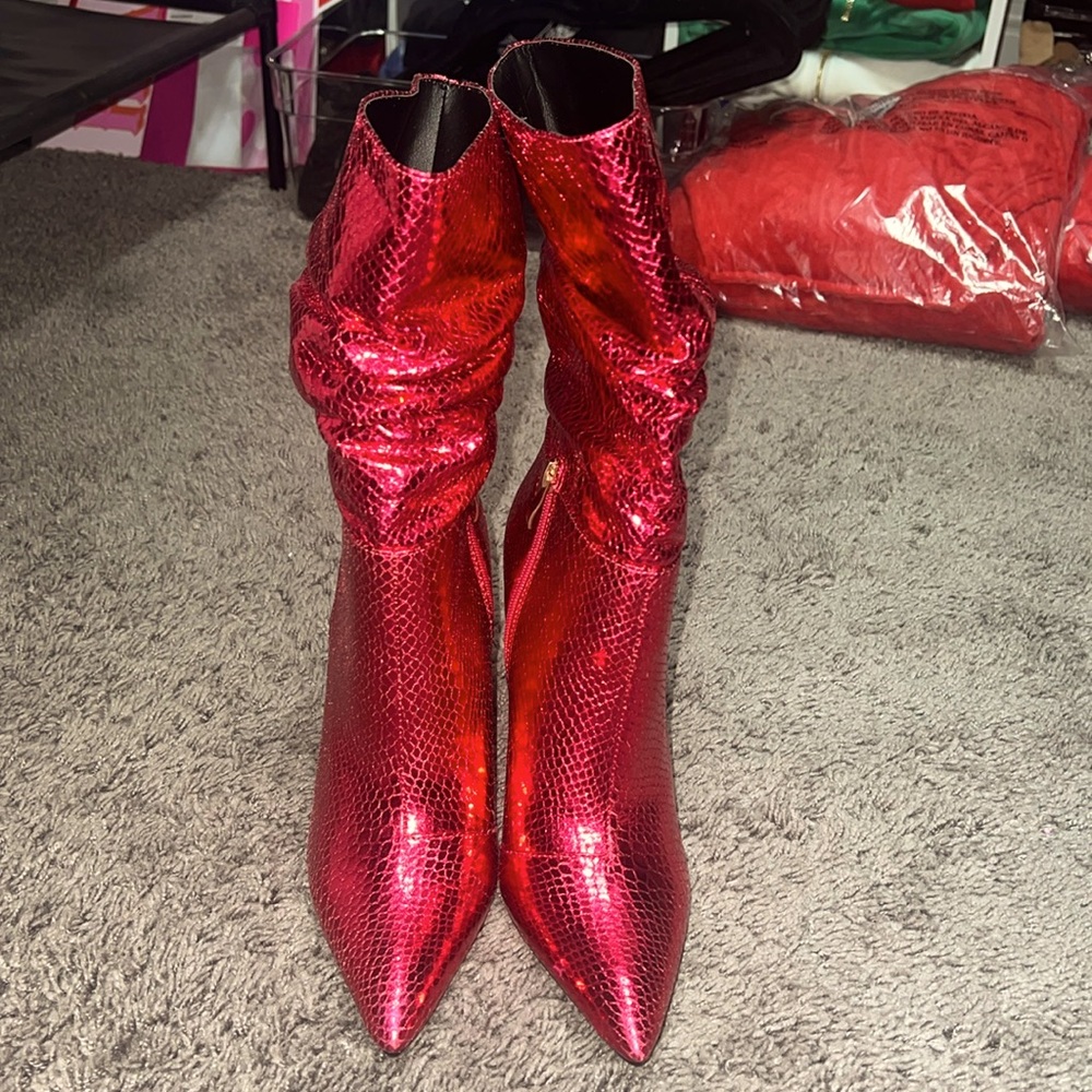 Azalea wang hot pink stiletto boots